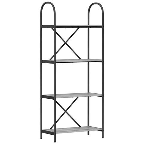 Libreria Grigio sonoma 60 x 30 x 146 cm Legno multistrato - Foto 1