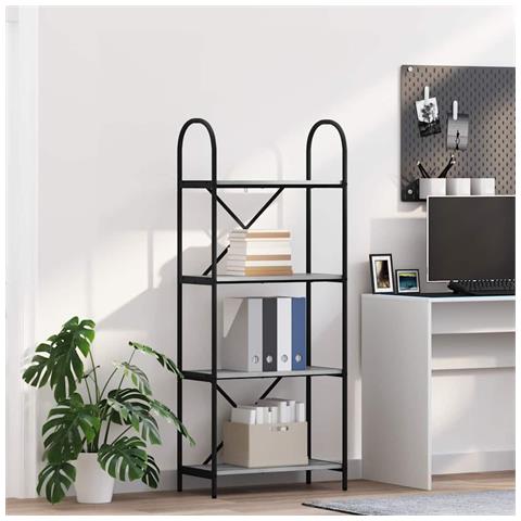 Libreria Grigio sonoma 60 x 30 x 146 cm Legno multistrato - Foto 2