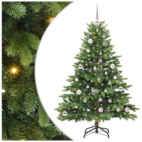 Albero di Natale artificiale con 150 LED Verde 150 cm PE e PVC - Foto 1
