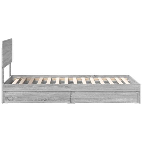 Letto con Contenitore con testiera Grigio Sonoma 90 x 200 cm - Foto 9