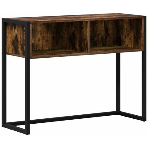 Tavolino Quercia Fumosa 100 x 36 x 75 cm Legno multistrato - Foto 1