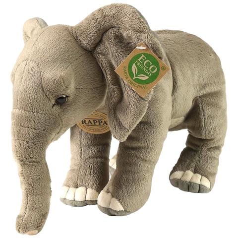Peluche Elefante Africano 28cm Realistico Ultra Morbido In Materiale Ecologico, Grigio - Foto 1