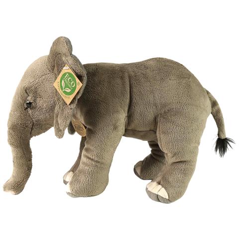 Peluche Elefante Africano 28cm Realistico Ultra Morbido In Materiale Ecologico, Grigio - Foto 5