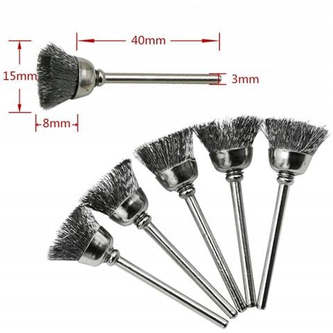 Set Di Spazzole Metalliche Per Trapano - 15 Pezzi | Pulizia Superfici Metalliche, Rimozione Ruggine E Vernice | Diverse Dimensioni Per Uso Universale - Foto 6