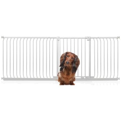 Bettacare Cancelletto Per Cani Elite Con Montaggio A Pressione, 225cm - 234cm, Bianco Opaco - Foto 1