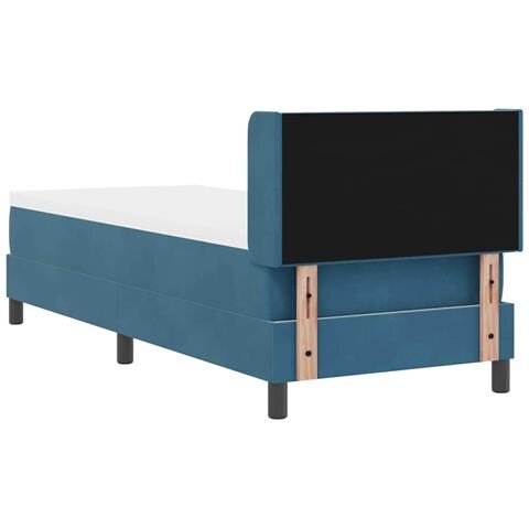 Letto a molle con materasso Blu Scuro 200 x 80 cm Poliestere - Foto 9