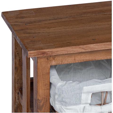 Tavolo laterale Marrone Legno massello di mogano - Foto 9