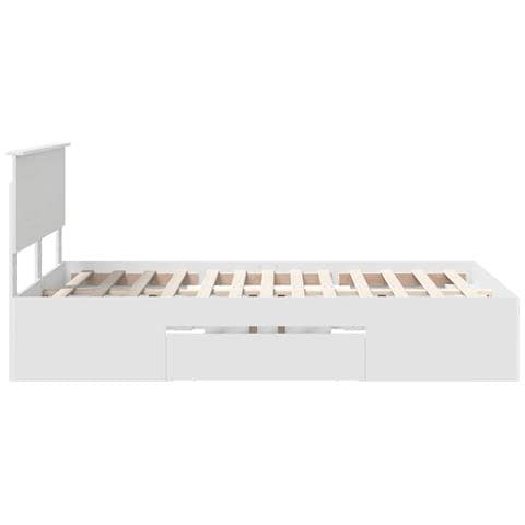 Struttura del letto Bianco 137 x 203 cm Legno multistrato - Foto 9