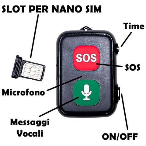 Sos Anziani Localizzatore Gps Sensore Anticaduta Impermeabile Ip67 Chiamate Bidirezionali Geo-recinzione Promemoria Farmaci Inclusa App Di Tracciamento (sos One) - Foto 4