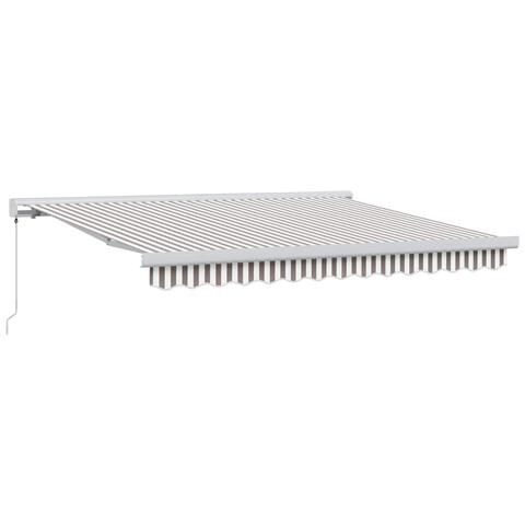 Tenda Retrattile Grigio chiaro e bianco 350 x 250 cm - Foto 1
