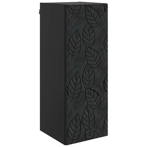 Mobiletto a muro Nero 33 x 34,5 x 90 cm Legno ingegnerizzato - Foto 1