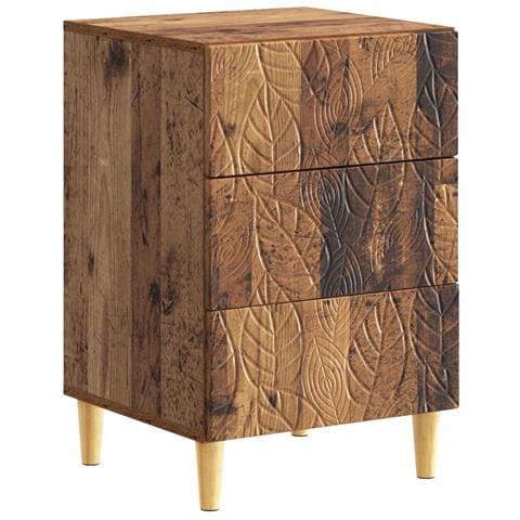 Comodino Legno antico 43 x 39,5 x 66,5 cm Legno ingegnerizzato - Foto 1