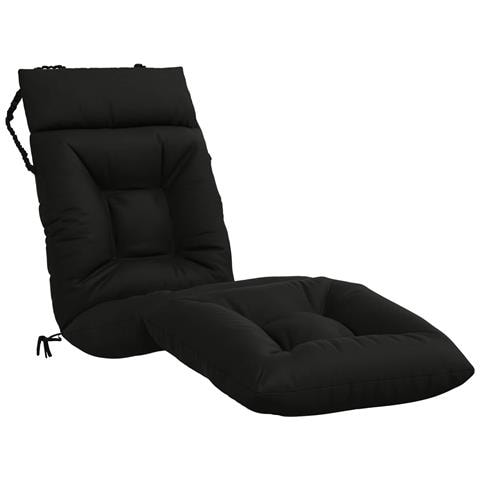 Cuscino per Lettino VIANEN 100% Poliestere Nero 200 x 60 x 8 cm - Foto 1