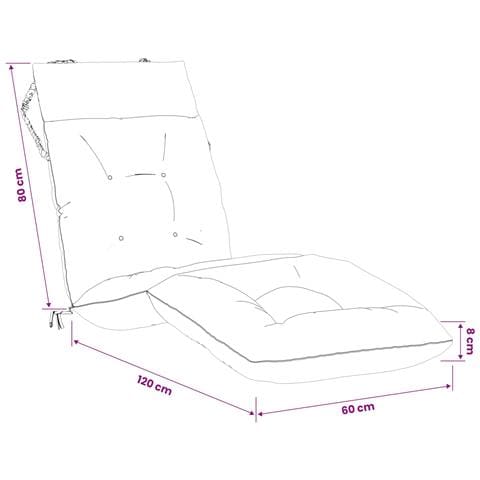 Cuscino per Lettino VIANEN 100% Poliestere Nero 200 x 60 x 8 cm - Foto 7