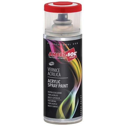 Bomboletta Vernice Spray Brillante Rosso Fuoco Interni Esterni Universale 400ml - Foto 2