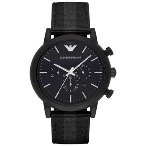 Orologio Luigi Xl Watch Black Quartz Acciaio Pelle Ar1948 - Foto 7