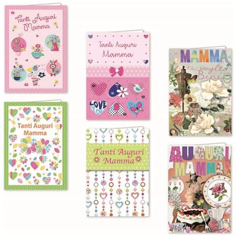 Cf12 Biglietti Auguri Mamma Assorti - Foto 1