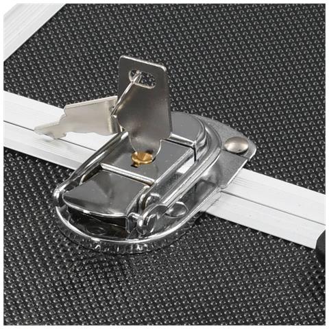 Valigia per Cosmetici 38x23x34 cm Nera in Alluminio - Foto 7