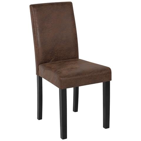 Set Di 2 Sedie Da Pranzo In Finta Pelle Marrone Vintage Broadway - Foto 16