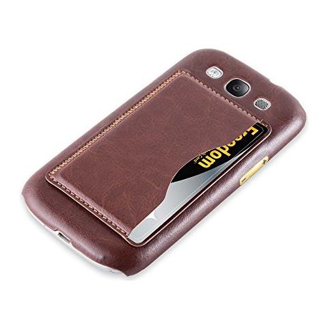 Custodia Compatibile Con Samsung Galaxy S3 / S3 Neo In Marrone - Hard Case Coperchio Protettivo Con Copertura In Similpelle, Funzione Stand E Tasca Per Le Carte - Foto 2