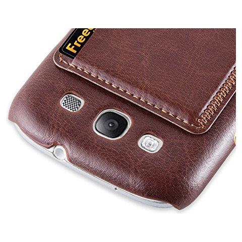 Custodia Compatibile Con Samsung Galaxy S3 / S3 Neo In Marrone - Hard Case Coperchio Protettivo Con Copertura In Similpelle, Funzione Stand E Tasca Per Le Carte - Foto 4