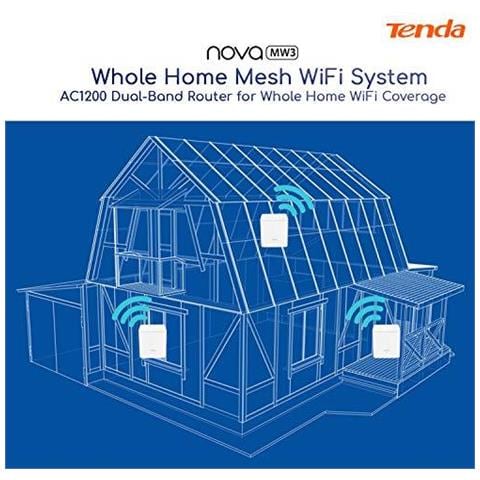 Nova Mw3 Router Wireless Dual-band [2.4 Ghz / 5 Ghz] Bianco (Nova Mw3 Mesh Wifi [3-pack] Eu)  - Foto 5