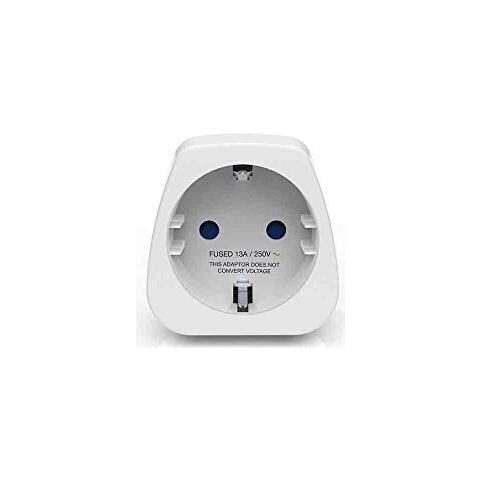 Viaggi Blue Schuko Netzadapter Euuk Reisestecker Von Europa Nach Italien Adattatore Universale Da Viaggio. 7 Cm. Bianco (weiss)  - Foto 5