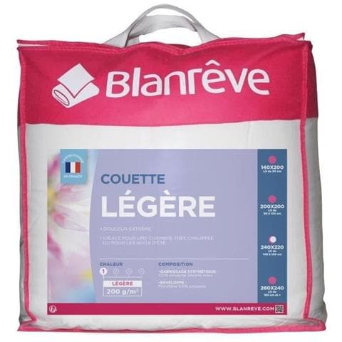 Piumino In Microfibra Leggera - 220 X 240 Cm - Bianco - Foto 1