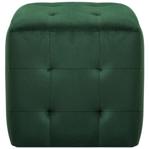 Pouf 2 pz Verde 30x30x30 cm in Velluto - Foto 2
