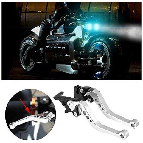 1 Paio Universale 78 Moto Frizione Leve Freno Impugnatura Freno A Tamburo Leva Maniglia 22mm (argento) - Foto 4
