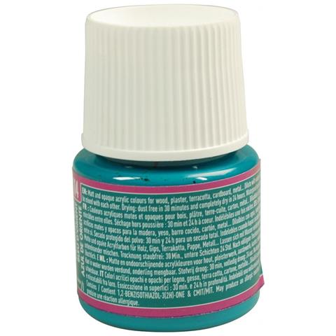 Pittura Acrilica Opaca - Blu Orientale - 45 Ml - Foto 2