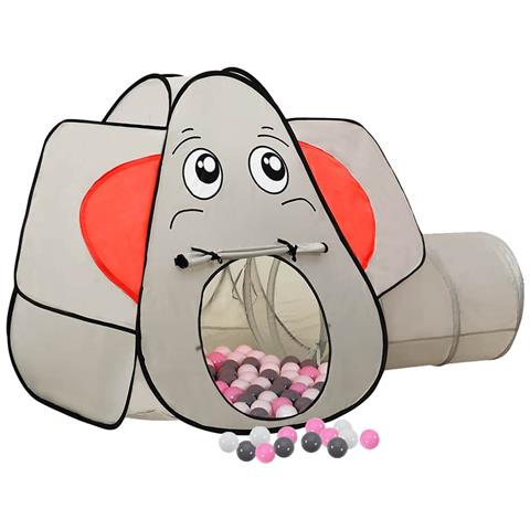 Tenda Gioco Bambini Elefante Grigio 250 Palline 174x86x101 Cm - Foto 2