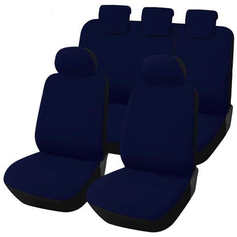 Coprisedili Auto Compatibili Per Panda Seconda 169 E Terza 319 Serie, Made In Italy, Fodere Protezione Sedili Anteriori E Posteriori, 50/50, Poliestere - Colore Unico Blu - Foto 1