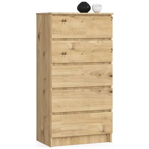 Cassettiera K60, 5 cassetti, 60x40x121 cm, Colore Quercia Artisan - Foto 1