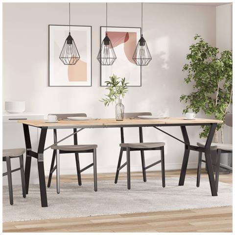 Telaio Gambe A Y Per Tavolo Da Pranzo 180x80x73 Cm In Ghisa - Foto 3