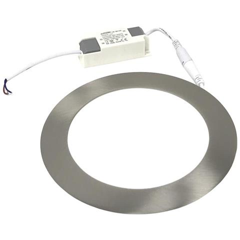 Pannello Led 18 W Luce Naturale 4000k Faretto Slim Incasso In Acciaio Silver - Foto 1