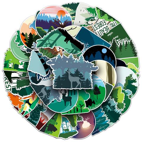 Pacchetto Di Adesivi Fai-da-te - 50 Design Unici   Foresta - Foto 1