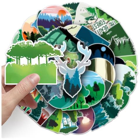 Pacchetto Di Adesivi Fai-da-te - 50 Design Unici   Foresta - Foto 5