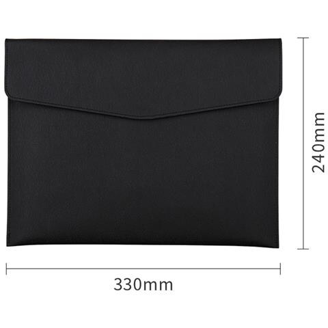 Borsa Portadocumenti In Pelle Pu Nera Con Chiusura Magnetica - Foto 2