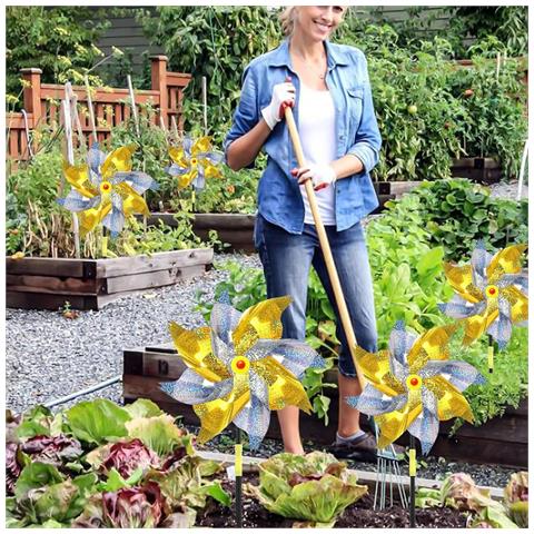 Mulino A Vento Repellente Per Uccelli 6 Pezzi 52 Cm - Foto 2