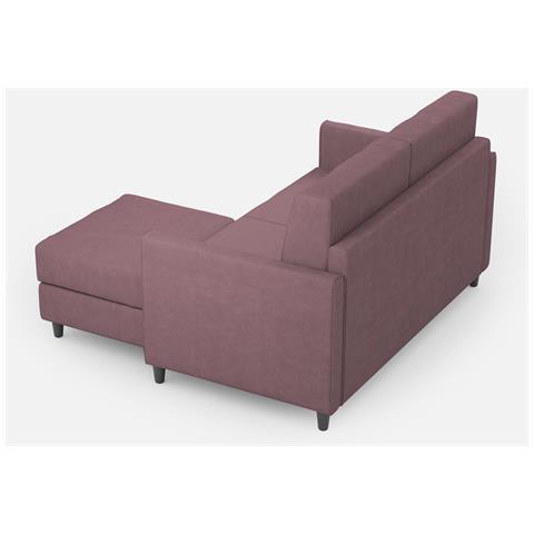 Divano Karay 2 Posti Medio (due Sedute Da 70cm) + Pouf Misure Esterne L. 158 P. 145 Colore Prugna - Foto 5