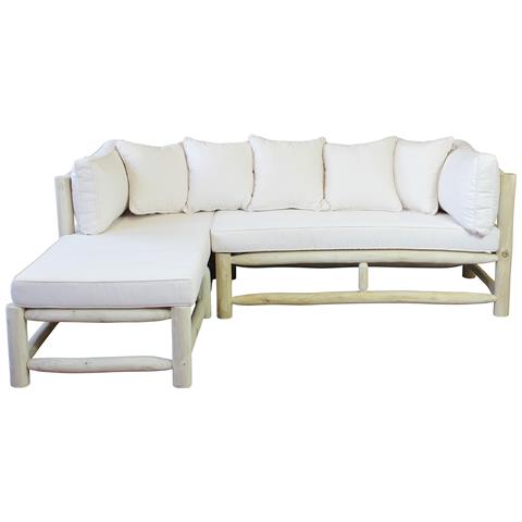 Ventura - Divano In Teak Da Esterno Con Chaise Longue - Foto 2