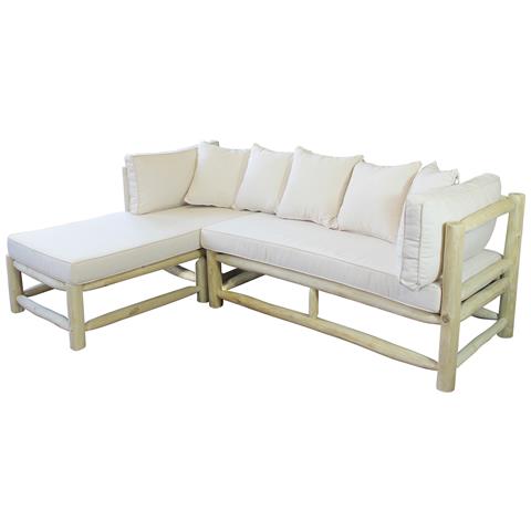 Ventura - Divano In Teak Da Esterno Con Chaise Longue - Foto 1