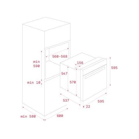 Forno Elettrico da Incasso 111000000 Capacità 70 L Multifunzione Ventilato Cottura Vapore Potenza 3552 W Colore Nero, Acciaio inossidabile - Foto 10