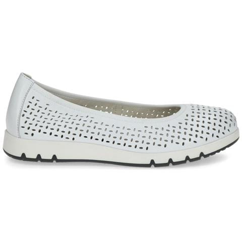 White Softnap Casual Closed Ballerinas Ballerine Pelle Scarpe Donna Bianco Eu 37, 9-22551-20-160 - Foto 1