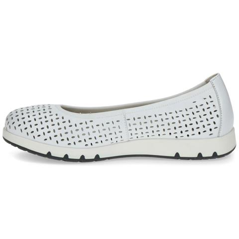 White Softnap Casual Closed Ballerinas Ballerine Pelle Scarpe Donna Bianco Eu 37, 9-22551-20-160 - Foto 3