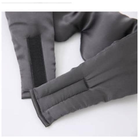 Maschera Da Sonno In Seta Di Gelso 100% Per Donna Uomo, Maschera Per Occhi In Seta Per Dormire Darkgrey - Foto 6