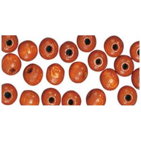 Rayher - 52 Pezzi - Perline In Legno Lucido Resistenti Ø10mm - Colore Marrone - Foto 1