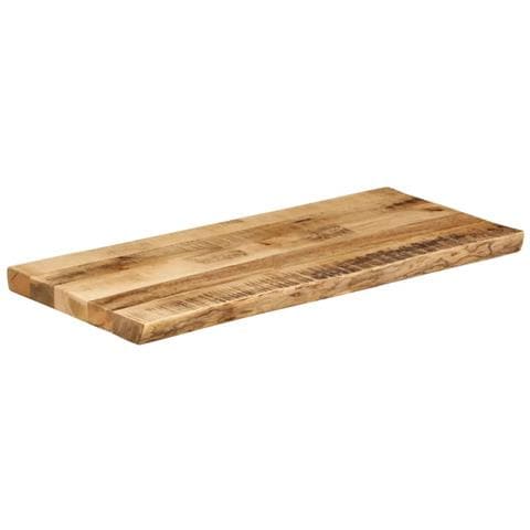 Piano Tavolo Bordi Vivi 90x40x3,8cm Legno Massello Mango Grezzo - Foto 2