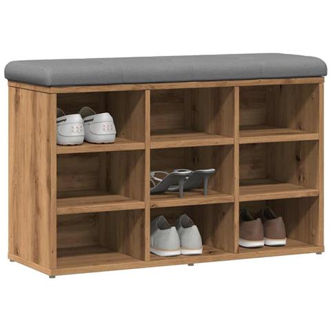 Scarpiera Rovere Artigianale 82x32x50 Cm In Legno Multistrato - Foto 3